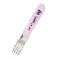 Japan Sanrio Original Bento Lunch Cutlery Set Spoon Fork Chopstick - Kuromi : Baku Ribbon Purple - 3