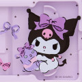 Japan Sanrio Original Bento Lunch Cutlery Set Spoon Fork Chopstick - Kuromi : Baku Ribbon Purple - 6