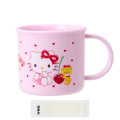 Japan Sanrio Original Plastic Cup - Hello Kitty & Tiny Chum : Cherry Pink - 1