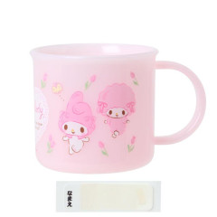 Japan Sanrio Original Plastic Cup - My Melody & My Sweet Piano : Tulip Pink