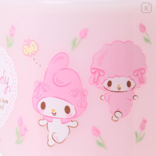 Japan Sanrio Original Plastic Cup - My Melody & My Sweet Piano : Tulip Pink - 3