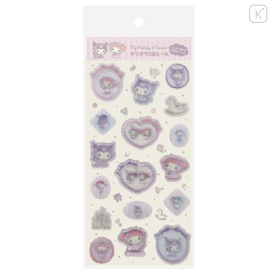 Japan Sanrio Frosted Glass Style Sticker - Kuromi & My Melody : Lolita Baby - 1