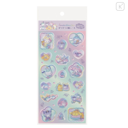Japan Sanrio Frosted Glass Style Sticker - Unicorn - 1