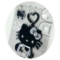 Japan Sanrio Multi Ring Plus with Carabiner - Hello Kitty : Sitting Monochrome Black - 2