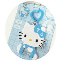 Japan Sanrio Multi Ring Plus with Carabiner - Hello Kitty : Sitting Blue - 2
