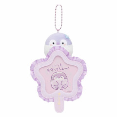 Japan Koupen-chan Mascot Holder - Koupenchan : Fan Activity Uchiwa Purple