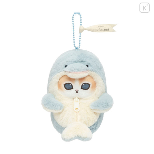 Japan Mofusand Fluffy Mascot Holder - Dolphin Cat - 5