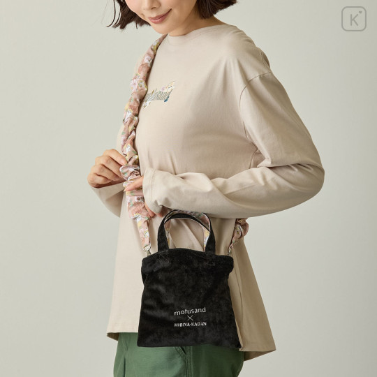Japan Mofusand Hibiya Kadan Crinkled Strap Mini Bag - Rose Pink - 2