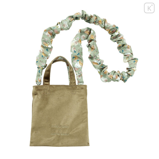 Japan Mofusand Hibiya Kadan Crinkled Strap Mini Bag - Leaf Olive - 1