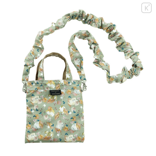 Japan Mofusand Hibiya Kadan Crinkled Strap Mini Bag - Leaf Olive - 7