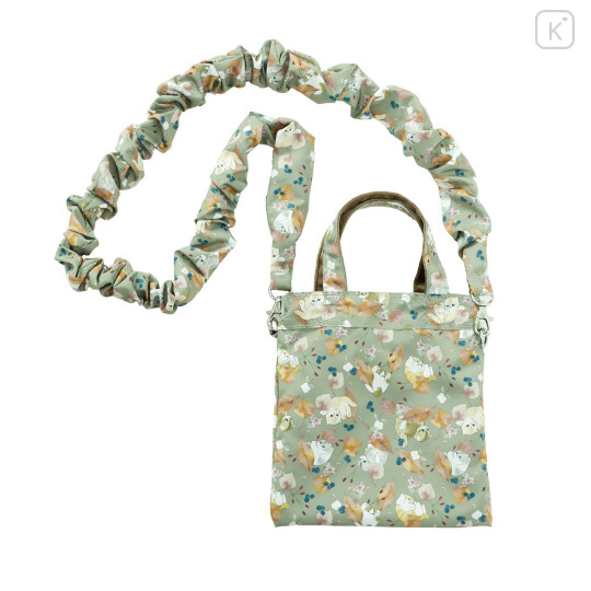Japan Mofusand Hibiya Kadan Crinkled Strap Mini Bag - Leaf Olive - 8