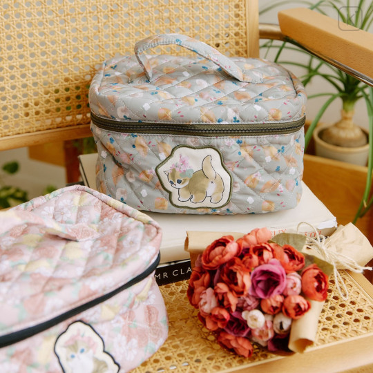 Japan Mofusand Hibiya Kadan Vanity Pouch - Leaf Olive - 4