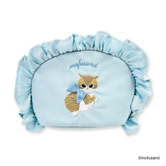 Japan Mofusand Round Pouch with Frills - Blue