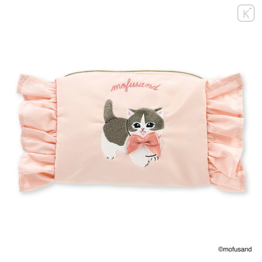 Japan Mofusand Square Pouch with Frills - Pink - 3