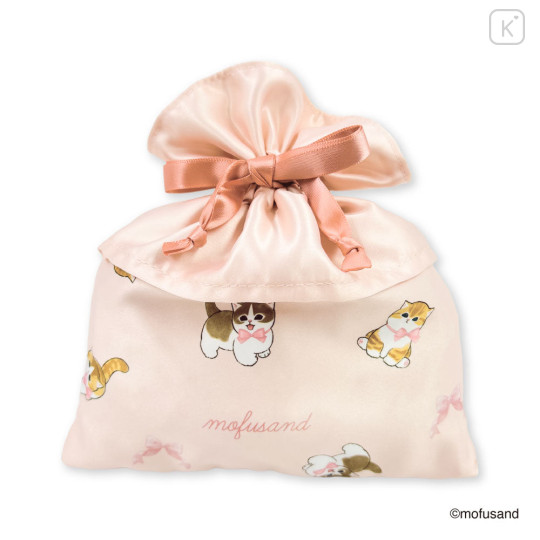 Japan Mofusand Frilled Drawstring Bag - Pink - 3