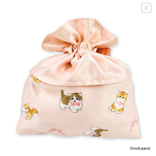 Japan Mofusand Frilled Drawstring Bag - Pink - 4