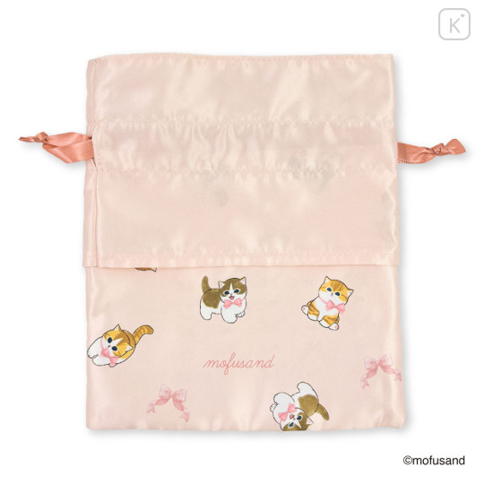 Japan Mofusand Frilled Drawstring Bag - Pink - 5