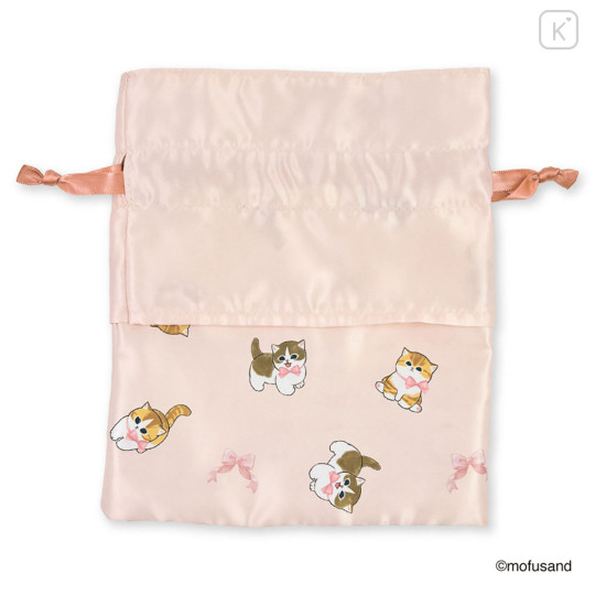 Japan Mofusand Frilled Drawstring Bag - Pink - 6