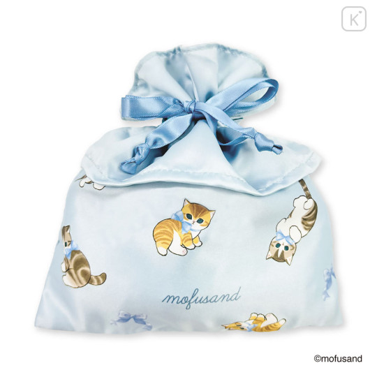 Japan Mofusand Frilled Drawstring Bag - Blue - 1