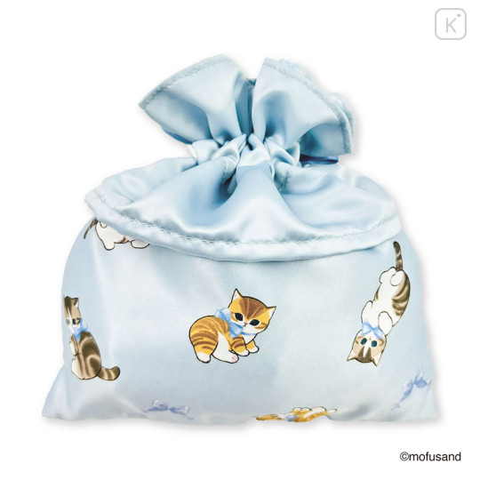 Japan Mofusand Frilled Drawstring Bag - Blue - 4