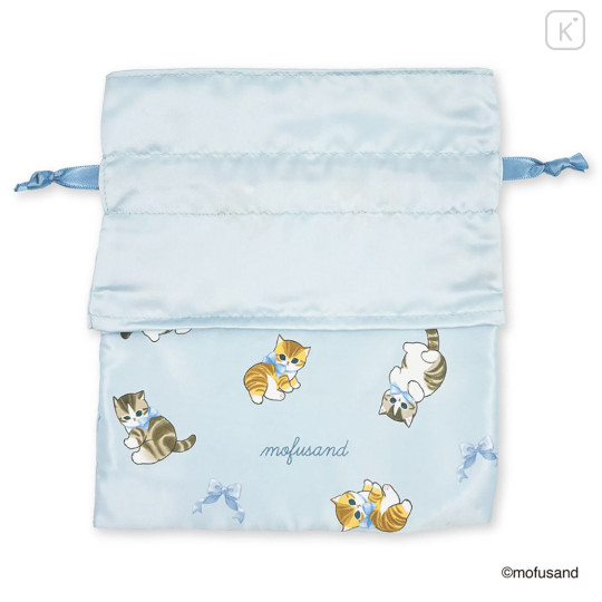Japan Mofusand Frilled Drawstring Bag - Blue - 5