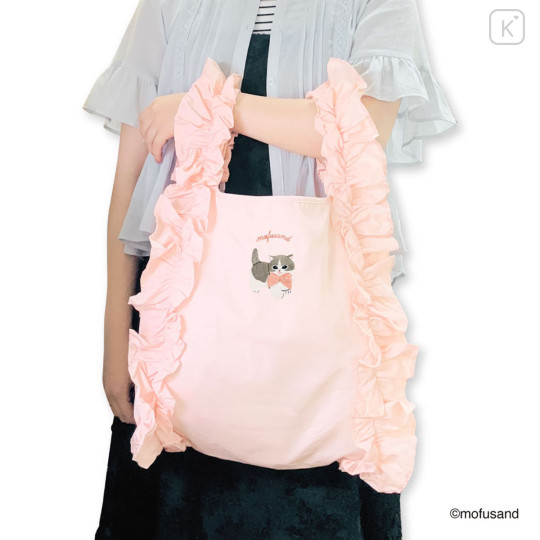 Japan Mofusand Eco Bag with Frills - Pink - 2