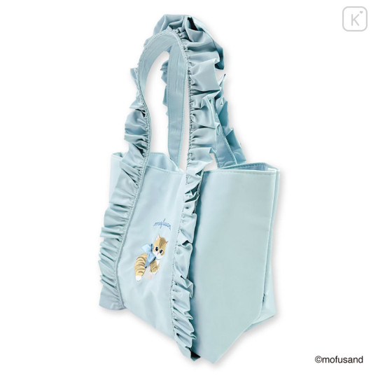 Japan Mofusand Mini Tote Bag with Frills - Blue - 5