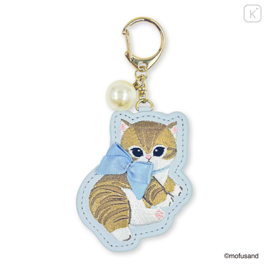 Japan Mofusand Embroidered Keychain - Blue - 1