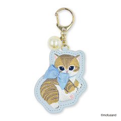 Japan Mofusand Embroidered Keychain - Blue