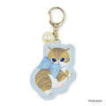 Japan Mofusand Embroidered Keychain - Blue - 1