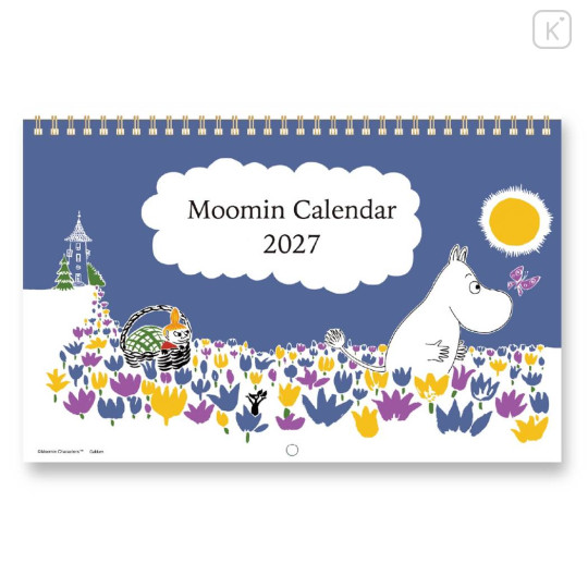 Japan Moomin Wall Calendar (L) - Moomin : Characters : Village Flower 2027 - 1