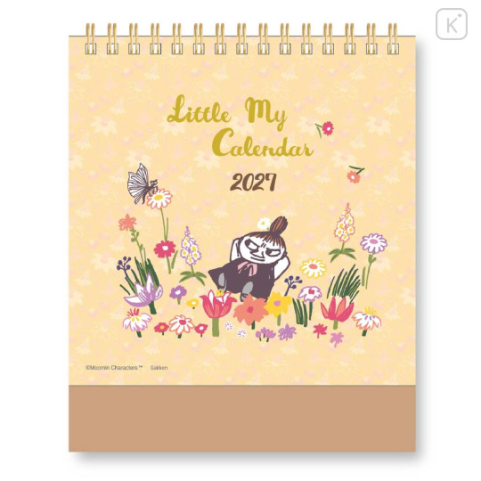 Japan Moomin Desk Calendar - Little My : Flower 2027 - 1