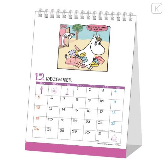 Japan Moomin Desk Calendar - Little My & Moomintroll : Comic 2027 - 2