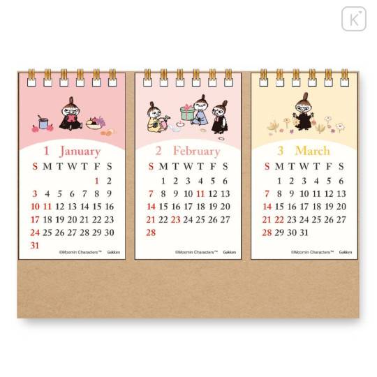 Japan Moomin 3-Month Desk Calendar - Little My : 2027 - 1
