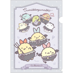 Japan San-X A4 Clear Holder - Sumikko Gurashi : Angel and Devil's Tail B