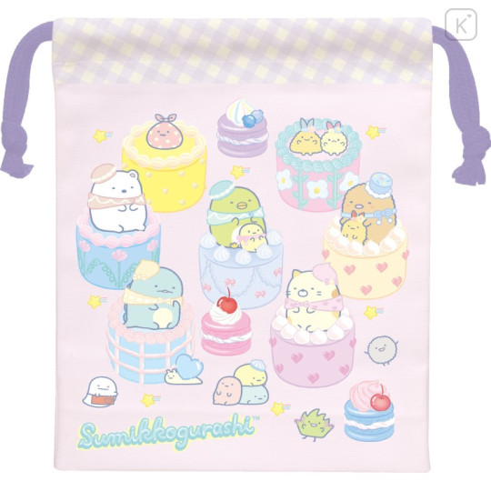 Japan San-X Drawstring Bag - Sumikko Gurashi : Colorful Cake - 1