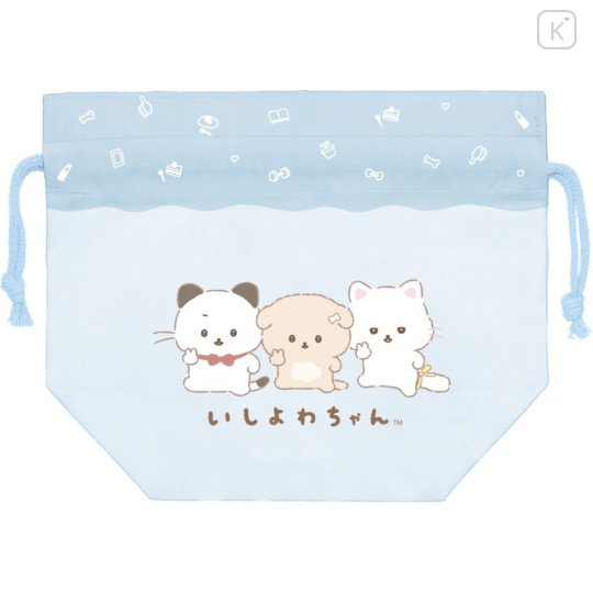 Japan San-X Drawstring Bag - Ishiyowa-chan : Blue - 1