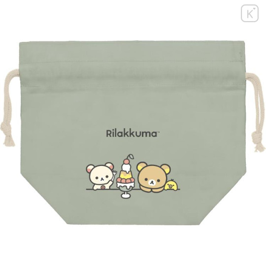 Japan San-X Drawstring Bag - Kiiroitori & Korilakkuma & Rilakkuma : Home Cafe - 1