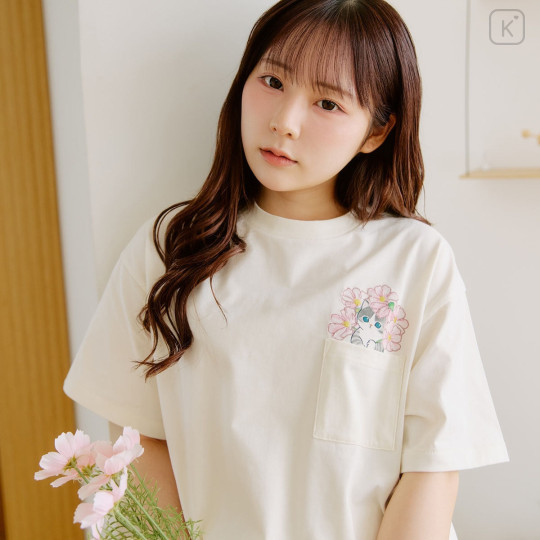 Japan Mofusand Hibiya Kadan T-Shirt (M) - Cosmos Off-White - 2