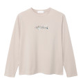 Japan Mofusand Hibiya Kadan Long Sleeve T-Shirt (L) - Leaf Beige - 1