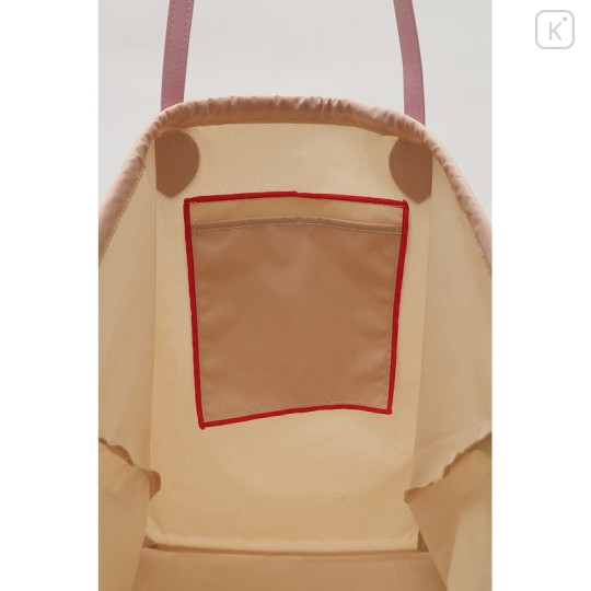 Japan Koupen-chan Embroidered Tote Bag - Koupenchan : Apple Beige - 7