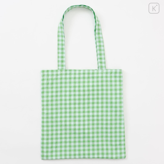 Japan Koupen-chan Tote Bag - Koupenchan : Gingham Check Green - 5