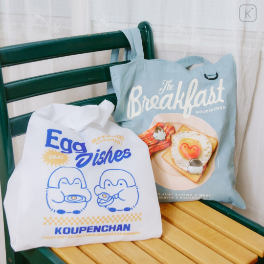Japan Koupen-chan Eco Bag - Koupenchan : Egg Dishes White - 5