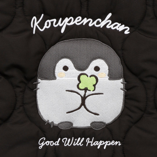 Japan Koupen-chan Quilted Tote Bag - Koupenchan : Good Will Happen Black - 2