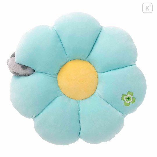 Japan Koupen-chan Mochi Plush Cushion - Koupenchan : Light Blue Flower - 6