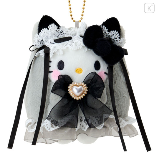 Japan Sanrio Mascot Keychain - Hello Kitty : Lolita Ghost Black - 2