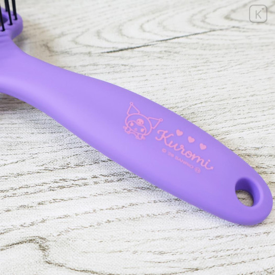 Japan Sanrio Dry Hair Brush - Kuromi - 2