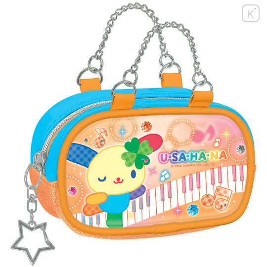 Japan Sanrio Enamel Pouch Keychain - Usahana : Heisei Retro - 1