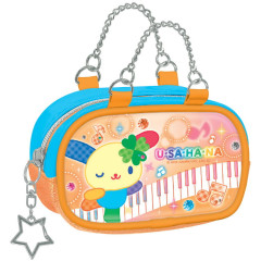 Japan Sanrio Enamel Pouch Keychain - Usahana : Heisei Retro