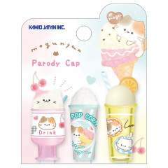 Japan Kamio Parody Pencil Cap Set - Mogunyan : Cat Ice Cream Soda